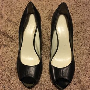 Nine West Black Peep Toe Heels